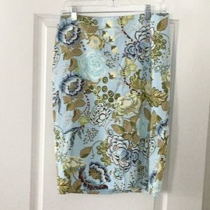 NWT Talbots floral pencil skirt, size 4